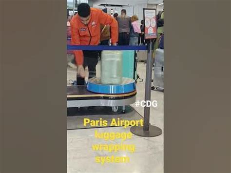 paris aéroport luggage wrap.